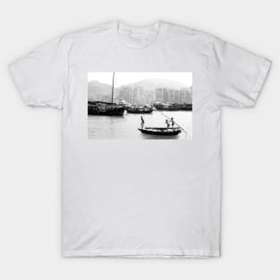 Children fishing in Hong Kong Harbour T-Shirt